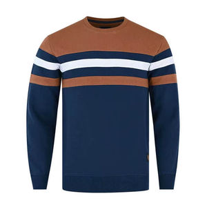 Sweat-shirt pull-over personnalisé à blocs de couleur pour homme, en molleton de coton épais, à manches longues et col rond, style streetwear décontracté, vente en gros - Product Image 6