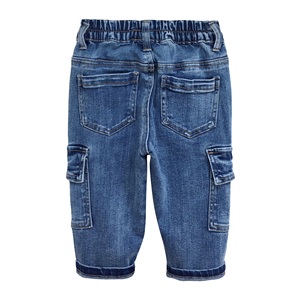 Pantalones Cargo de Mezclilla Sueltos y Cómodos para Niños, Estilo Vintage, con Cintura Elástica de Poliéster, Spandex y Algodón, Jeans Suaves con Múltiples Bolsillos y Bordados - Product Image 6