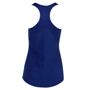 Women's Solid Blue Breathable Knitted Tank <b>Top</b> Scoop Neck Sleeveless Sporty Style Regular Length and affordable prices - Product Image 2