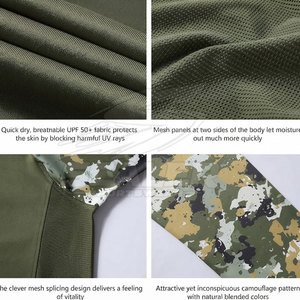 Chemise de pêche pour homme, respirante, imprimée, 100% polyester, UPF 50, haute qualité, tissu léger, manches longues, boutons - Product Image 6
