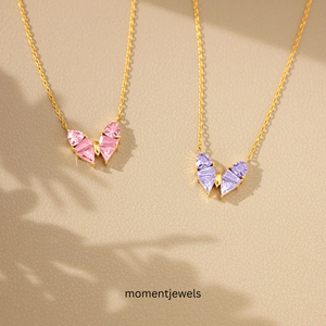 สร้อยคอจี้ผีเสื้อชุบทอง 18K ประดับเพทายสีชมพู สร้อยเชื่อมต่อเก๋ไก๋ เครื่องประดับแฟชั่นสำหรับผู้หญิง งานปาร์ตี้ งานแต่งงาน - Product Image 3