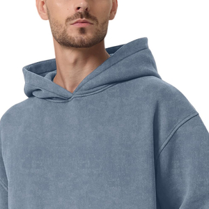 Sudadera con Capucha de Felpa 100% Algodón, Corte Holgado, Estilo Vintage, Lavado Ácido, Venta al por Mayor, Totalmente Personalizable, Sudadera con Capucha de Invierno para Hombre - Product Image 5