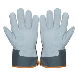 Gants de travail robustes en cuir de vachette pleine fleur, antidérapants, résistants à la chaleur, avec manchette de sécurité, pour jardinage et protection industrielle - Product Image 2