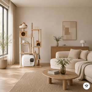 Contemporary Cat Furniture with Sisal-Covered <b>Scratching</b> <b>Posts</b> Jute Cat Scratcher - Product Image 3