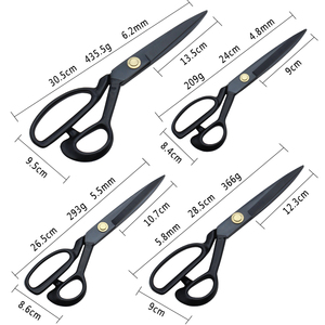 Tijeras de Sastre de Acero al Manganeso, Tijeras de Costura Profesionales de Alta Calidad, 9_10_11_12 Pulgadas, Rectas y Guiadas para Ropa - Product Image 2