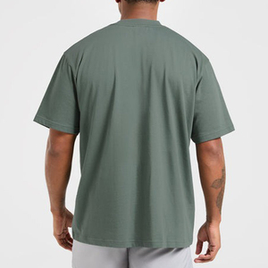 Custom Logo High Quality 260 GSM Heavy Weight <b>Box</b> Fit 100% Cotton <b>Drop</b> Shoulder Oversized Loose Fit Boxy T Shirts for Men - Product Image 4