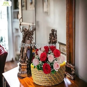 Cesta de mimbre Sabai para frutas y pan, elegante y funcional, tejida a mano, para decoración del hogar, para la mesa del salón - Product Image 2