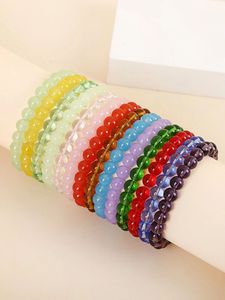 SOFIYA CRAFT Ensemble de bracelets géométriques perlés en résine acrylique et lucite, bracelets empilables colorés pour femme, bijoux tendance pour soirée - Product Image 2
