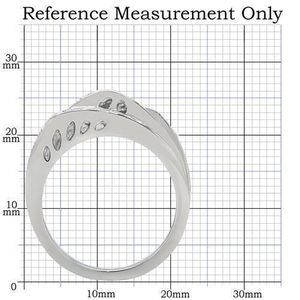 Anello TK188 in Acciaio Inossidabile Lucidato con Cristallo Trasparente di Alta Qualità, Anello alla Moda Senza Placcatura - Product Image 2