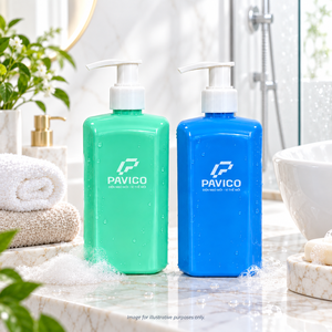 Square PET Material Shampoo <b>Bottle</b> Lotion Pump <b>Dispenser</b> Rounded Corner Silk Screen Printing Personal Care Cosmetic Packaging - Product Image 5
