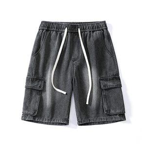 Pantalones Cortos Cargo para Hombre, Color Sólido, Cintura con Cordón, Algodón, Estilo Casual, con Bolsillos, Diseño Transpirable - Product Image 6