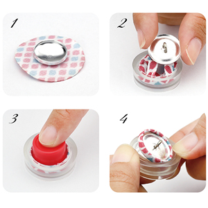 Kit de boutons en tissu écologique de 27 mm avec dos à tige, sans nickel, en aluminium, pour la confection de boutons DIY, la couture et la décoration intérieure - Product Image 6