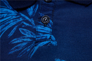 Camiseta de Verano para Hombre de Alta Calidad, Diseño ODM, Estampado de Leopardo, Tejido Transpirable de Algodón/Poliéster, Bordado, Estilo Casual - Product Image 6