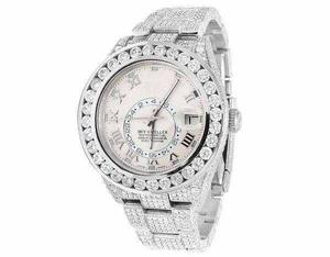 Reloj de Lujo para Hombre, con Moissanita, Cuarzo Analógico, Acero, 41MM, Resistente al Agua 3BAR, Estilo Hip Hop - Product Image 1