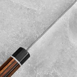 Cuchillo de Chef Kiritsuke Forjado a Mano por Edge Master Manufacture, con Funda Saya, Acero Inoxidable Martillado, Hoja de Cocina Profesional Moderna - Product Image 4