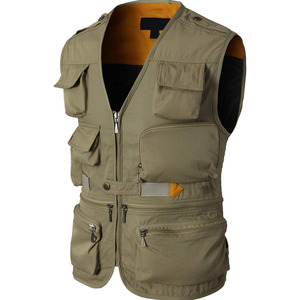 Gilet Classique Respirant Confortable Multi-Poches pour Hommes, Vêtement d'Extérieur, Rembourrage 100% Polyester, Pêche en Plein Air, Camping - Product Image 5
