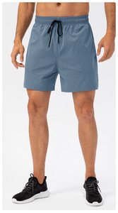 Pantalones Cortos Deportivos Personalizados para Hombre, de Tela de Lana Peinada, Cintura Elástica Media, Estilo Deportivo, Diseño Sólido, Malla Transpirable, para Gimnasio, Fitness y Entrenamiento - Product Image 4