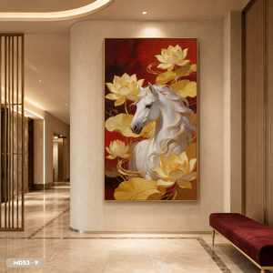 Espejo Decorativo con Caballos Galopantes Pintados a Mano, Arte de Pared con Paisaje Natural, Decoración para el Hogar, Hecho en Vietnam - Product Image 6