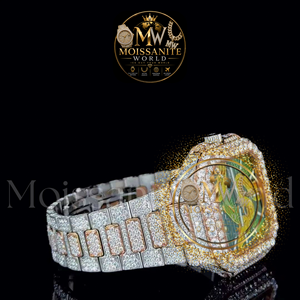 Reloj de Cuarzo Octogonal con Diamantes Moissanite, Esfera Analógica de 45 mm, Cierre Desplegable de Lujo, Reloj de Lujo para Hombre - Product Image 2