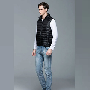 Oem Customized Logo Contrast Color Down <b>Vest</b> Thick Warm <b>Vest</b> Jacket Casual <b>Winter</b> Reversible Puffer <b>Vest</b> <b>Men</b> Customized sizes - Product Image 2