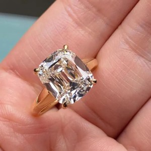 Anillo Solitario de Diamante Auténtico Certificado IGI, Corte Cojín, de Mina Antigua, Oro Sólido de 18K, Cultivado en Laboratorio, VS1, 2.01CT, para Regalo de Boda o Fiesta - Product Image 1