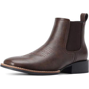 Botas de Vaquero de Cuero Transpirable de Alta Calidad con Logotipo Personalizado OEM para Hombre - Product Image 1