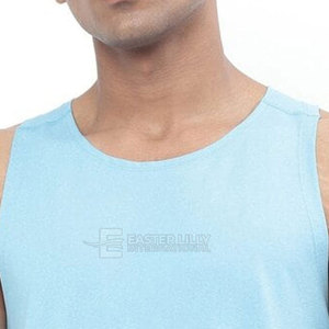 Camiseta sin Mangas de Algodón con Cuello Redondo para Hombre, Camiseta Informal Lisa para Gimnasio, Entrenamiento, Uso en Verano, Venta al por Mayor - Product Image 6