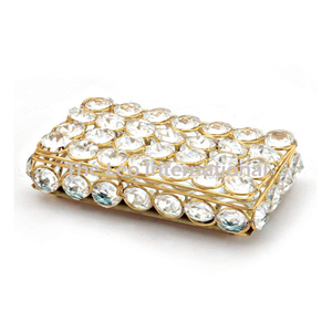 Unique Style Crystal Beaded <b>Box</b> Other Home Decor Jewelry <b>Box</b> for Ear Ring Other <b>Small</b> Jewelry Items <b>Storage</b> - Product Image 4
