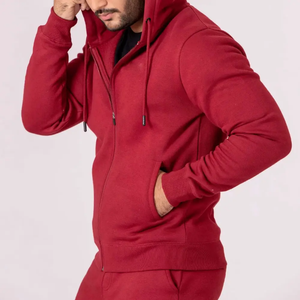 Sweat à capuche zippé personnalisé pour homme, style streetwear, fermeture éclair bidirectionnelle, vente en gros OEM pour les marques streetwear américaines - Product Image 3