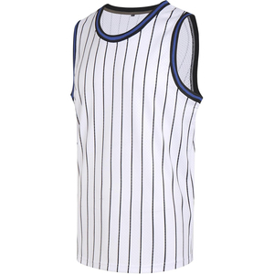Camiseta de Baloncesto de Malla Blanca para Hombre, Sin Mangas, Cuello Redondo, Transpirable, Corte Regular, para Todas las Temporadas, Ropa Deportiva para Adultos - Product Image 5