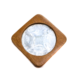 Posavasos de Madera de Teca, Posavasos Decorativos, Posavasos Cuadrados para Mesa, para el Hogar, Bar, Cafetería, Posavasos para Bebidas, Hechos a Mano, Decoración Natural para el Hogar - Product Image 1