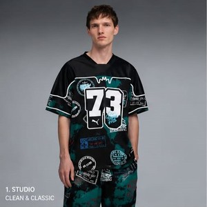 Maillot de football noir sublimé pour homme, col rond, manches courtes, respirant, en polyester, numéro d'équipe 73 imprimé, vêtements toutes saisons - Product Image 4