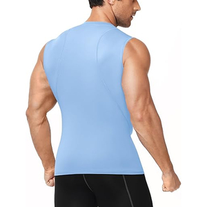 Classic Sleeveless Compression Shirt For <b>Men</b> Quick Dry <b>Stretch</b> Fabric Fitness Training And Gym Wear - Product Image 2