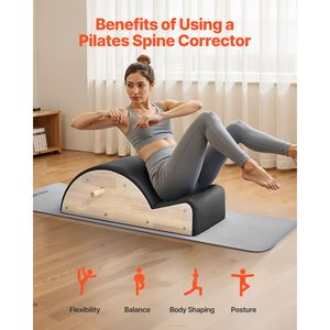 Accessorio per Home Gym: Correttore Spinale Pilates in EVA, Attrezzatura per Allenamento Yoga e Fitness, Accessorio in Legno e Gomma a Forma di Arco - Product Image 2