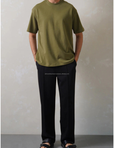 เสื้อยืดคอกลมทรงหลวม แขนเสื้อแบบดรอปโชว์เดอร์ ผ้าฝ้าย 100% สวมใส่สบาย ทรงโอเวอร์ไซส์ คอริบ  แบบเรียบง่าย เป็นมิตรต่อสิ่งแวดล้อม - Product Image 4