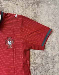 Camiseta de Fútbol de Portugal para Hombre, Roja, Cuello en V, Manga Corta, Número 7 Bordado, Uniforme para Adulto que Absorbe la Humedad - Product Image 4