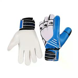 Football Goalkeeper Gloves PU Leather Full <b>Finger</b> Non-Slip Adjustable Wrist <b>Strap</b> Unisex Sports Gear Green White - Product Image 2