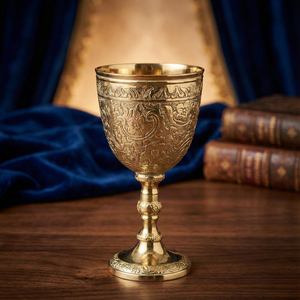 Copa de Vino Vintage Personalizada de Oro, Decoración Medieval con Caja, Diseño Grabado, Copa Decorativa de Lujo para Beber, Decoración de Mesa - Product Image 4