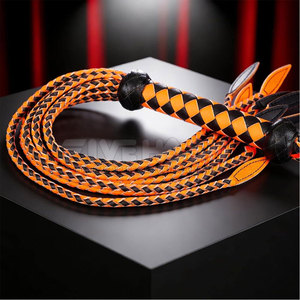Leather <b>Flogger</b> Handmade Quality Leather Soft Strips Strong Handle For Use Leather <b>Flogger</b> Balanced Handling - Product Image 6