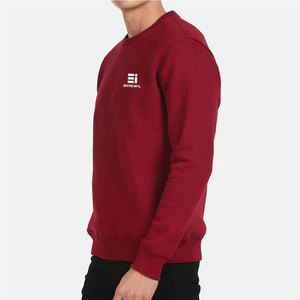 เสื้อสเวตเชิ้ตผู้ชายผ้าฝ้ายฟลีซ 100% สำหรับฤดูหนาว สกรีนโลโก้ได้ตามต้องการ เสื้อฮู้ดแบบสวมหัว คอกลม หนานุ่ม ขายส่ง - Product Image 5