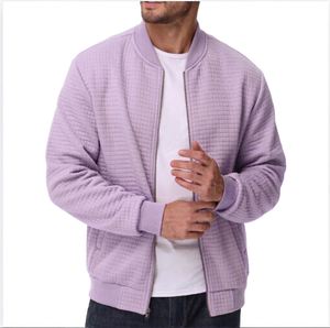 Chaqueta Bomber Casual de Invierno para Hombre, Elegante, con Cuello Alto, Cómoda, Ajustable, de Lona, Secado Rápido, Transpirable, 100% Poliéster - Product Image 4