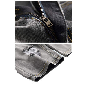 Pantalones Cortos de Mezclilla Elásticos Casuales para Hombre, Pantalones Cortos de Lona de Moda Urbana - Product Image 4