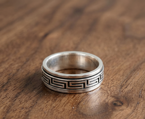 Unique Handmade Top Quality 925 Silver Texture Unisex <b>Spinner</b> <b>Ring</b> Anxiety Healing Thumb Band <b>Ring</b> Fine Jewelry for Wholesale - Product Image 6