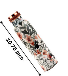 Botella de Agua de Cobre Impresa Premium, Agua Potable Pura, Bienestar Ayurvédico, Elegante, a Prueba de Fugas, Duradera, para Oficina, Camping, Auto - Product Image 3