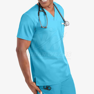 Healthcare Men <b>Scrub</b> <b>Top</b> Soft Fabric Medical Uniform Shirt for Hospital Staff Laboratory Clinics with OEM Custom Branding - Product Image 4