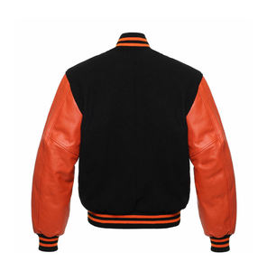 Blousons universitaires faits main en laine et cuir pour hommes grandes tailles, style Letterman, coupe-vent avec manches résistantes au vent - Product Image 3