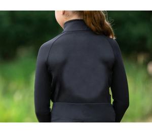 Chemises équestres à manches longues pour enfants, Logo personnalisé, demi-fermeture éclair, couche de Base avec le logo de votre marque - Product Image 5