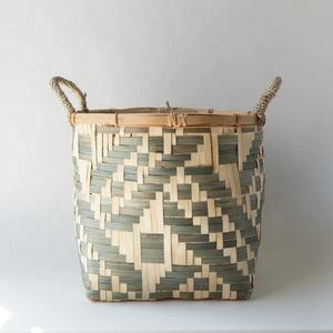 Cesta de Bambú para Almacenamiento en el Hogar y Jardín, Contenedores Tejidos para Organización de Cocina, Cesto para Ropa Sucia, Caja Decorativa para Artículos del Hogar - Product Image 2