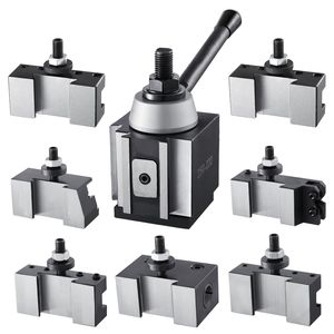 Set di 8 Portautensili a Cambio Rapido con Supporti per Utensili da Tornio Tipo a Cuneo, Accessori per Tornitura - Product Image 1