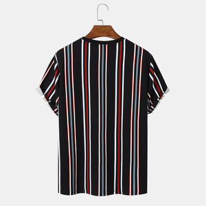 T-shirts décontractés pour hommes 100 % coton, personnalisables avec logo, de haute qualité, coupe ajustée, col rond, coupe slim - Product Image 2